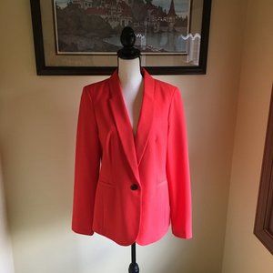 Tomato Orange Lined Blazer - TALL